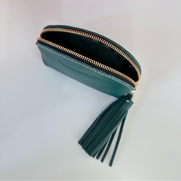 Peacock Teal Taco Tassel Pouch by Portland Leather Goods New Green Jeweltoned - Picture 4 of 6